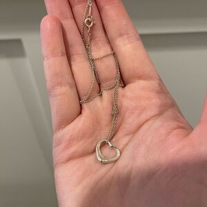 Tiffany and Co Heart Necklace 16”